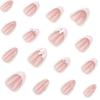 Cat-Eye White Bowknot Fake Nails 24 Pieces Elegant Design Comfortable ABS Material For Wedding Party Daily Use