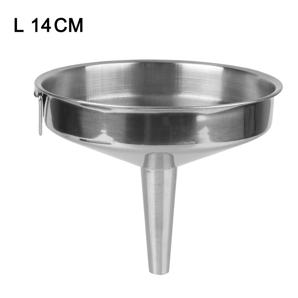 Stainless Steel Bar Wine Beer Oil Flask Funnel With Detachable Filter Wide Mouth Funnels For Canning Kitchen Tools Metal Funnel