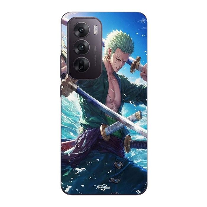 Coque Pour Oppo Reno 12 5g One Piece Roronoa Zoro epée manga anime Maniacase