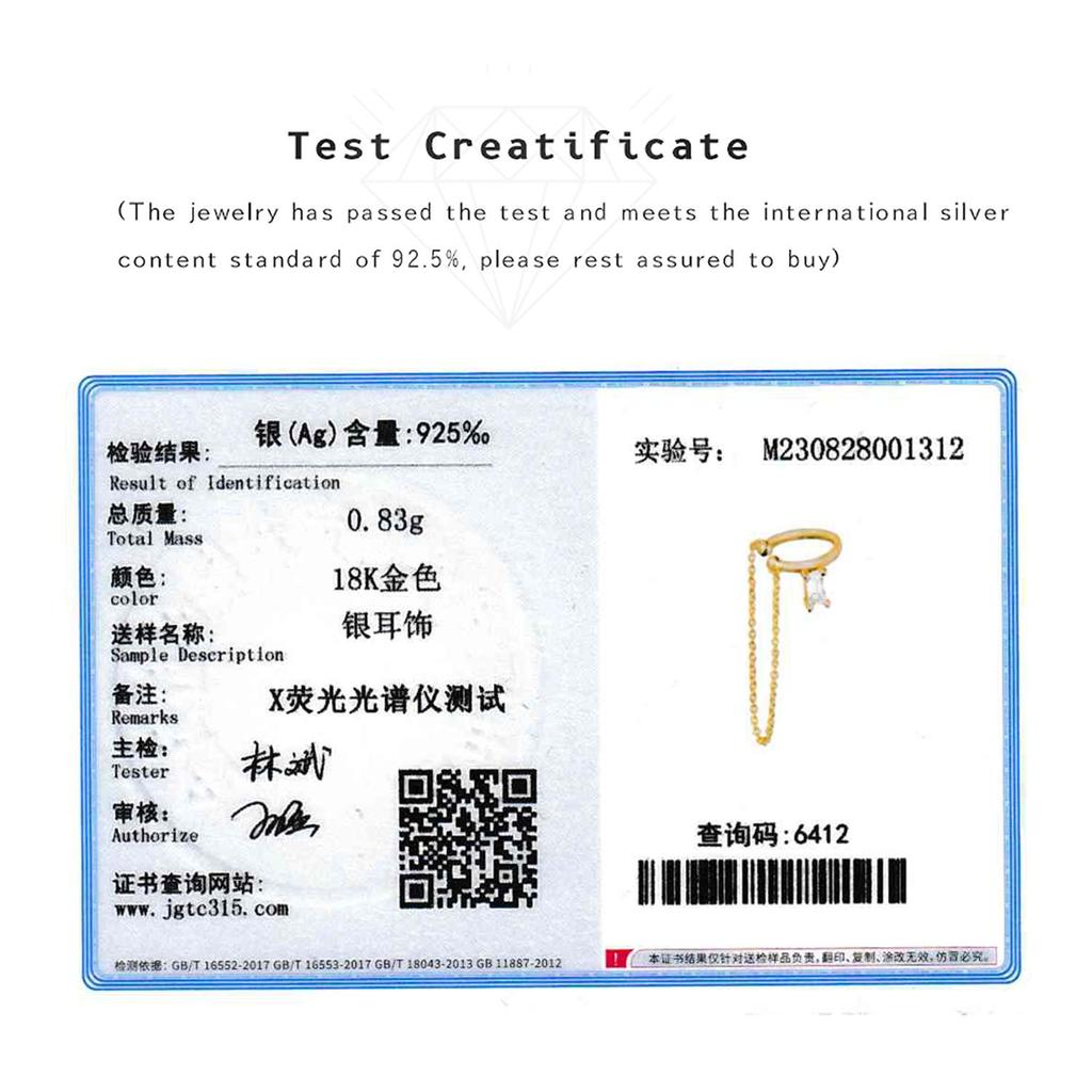 ANDYWEN 100% стерлингового серебра 925 пробы, золотые серьги-манжеты для ушей, серьги-цепочки, зажимы для сережек, циркон, фианиты, свадебные украшения, вечерние в стиле рок-панк