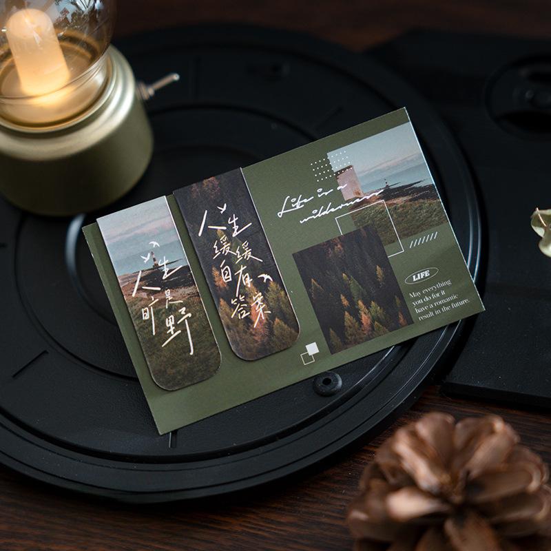 2/4/5 шт./набор Китайская ретро закладка Бамбук Лотос Журавль Пейзаж Закладка для подарка учителю Винтажная эстетическая магнитная закладка