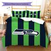 Постельное белье с узором Seahawks Комплект одеял Покрывало Наволочка Домашний Декор Подарок (1 пододеяльник + 2 наволочки, без наполнителя)