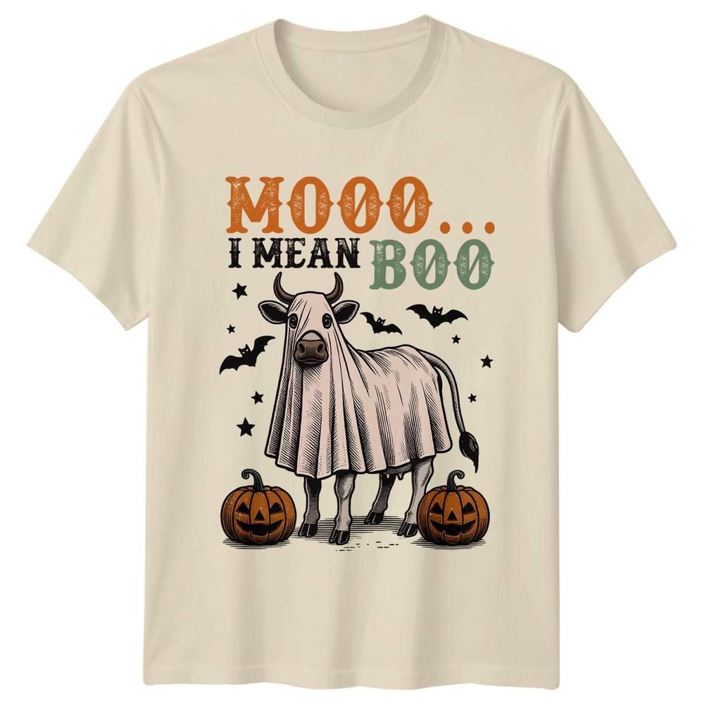Mooo I Mean Boo TShirt Farm Animals Halloween Gift For Him And Her