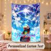 Custom Personalized Tapestry,Naruto Print Custom Name Text Wall Art Hanging for Bedroom
