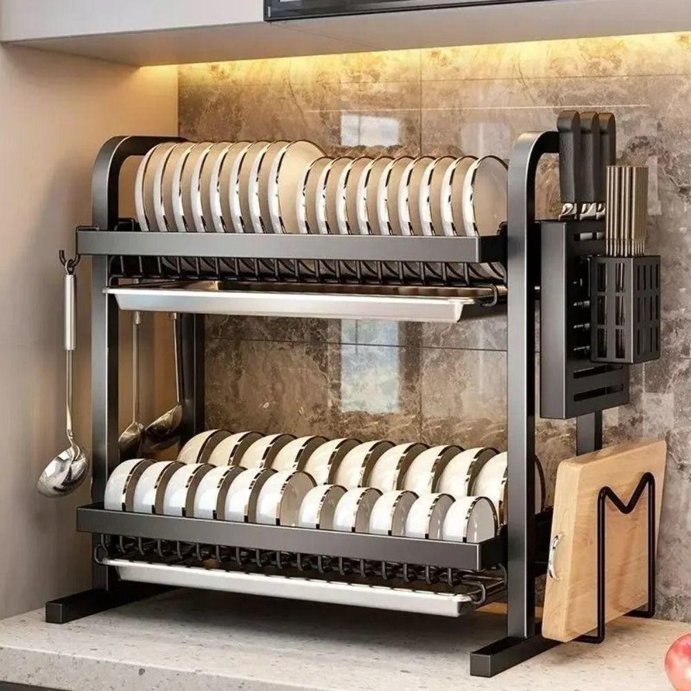 Sturdy Durable Material Multi-layer Dish Drying Rack Daily Kitchen Use