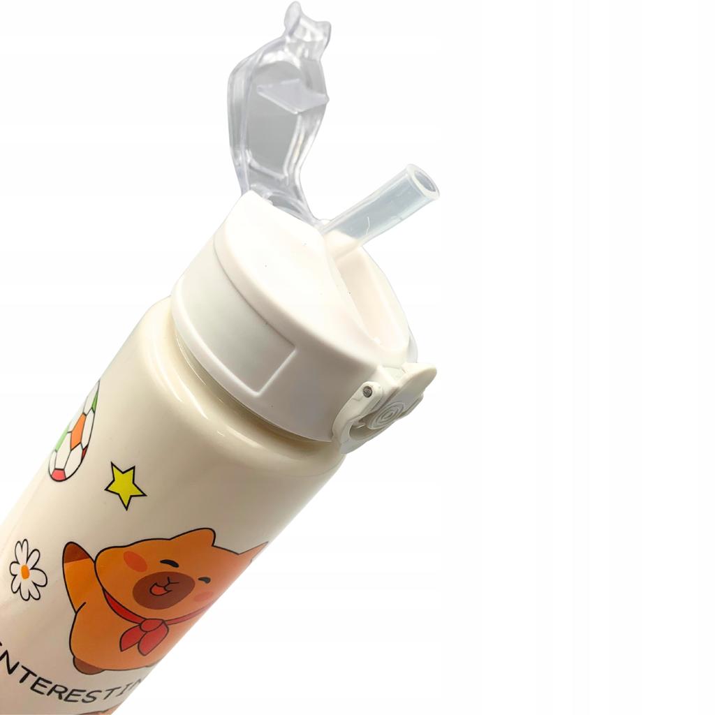 Capybara Water Bottle With Straw For Children To School 690 Ml