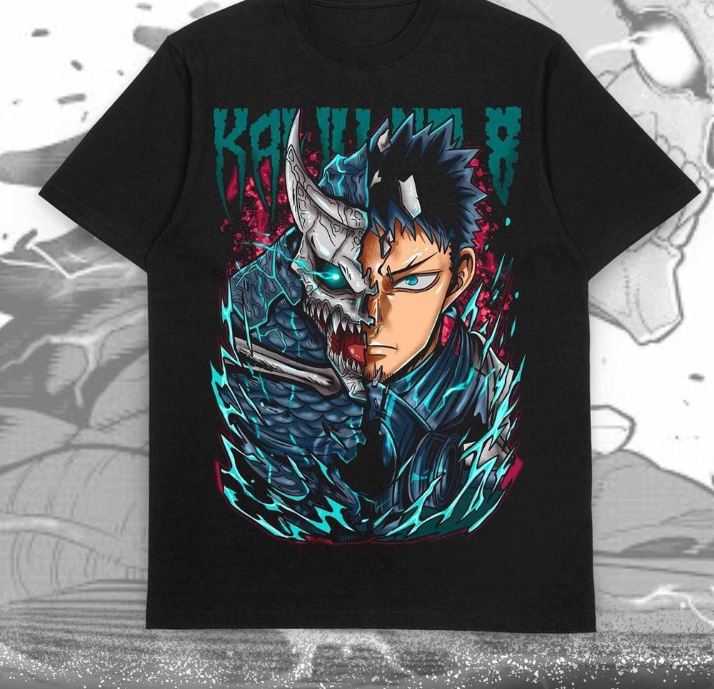 Футболка Kaiju no 8 Мина Широ кайдзю Подарок Манга Лучшее Аниме Графическая футболка Черная футболка
