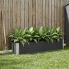 Raised Garden Bed Black 200 x 30 x 36 cm