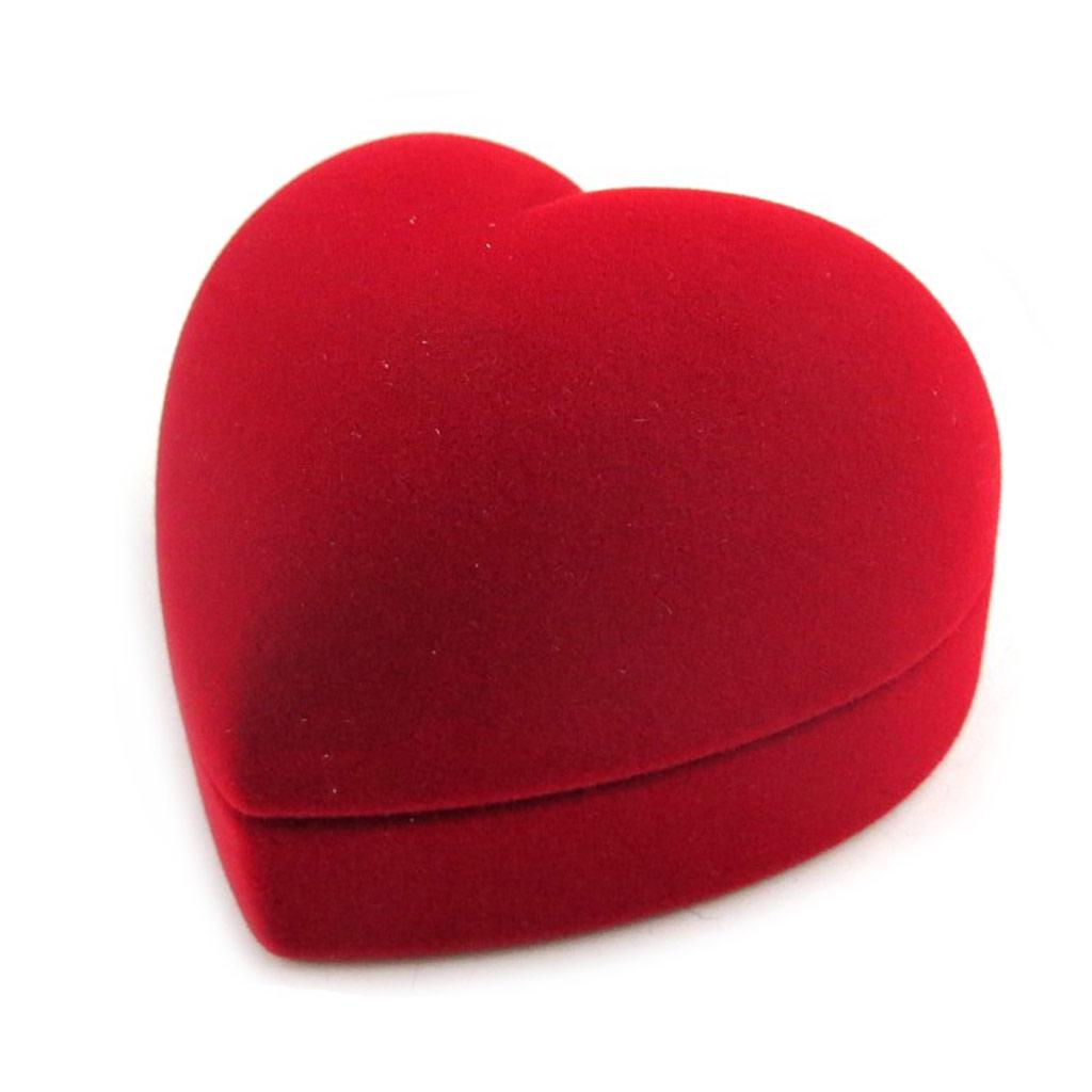 Les Trésors De Lily [L1474] - Коробка для колец 'Coeur Volupté', красная - 6x6x4 см