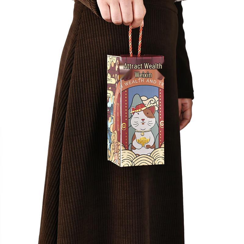 Lucky Gold Cat Glass Cup