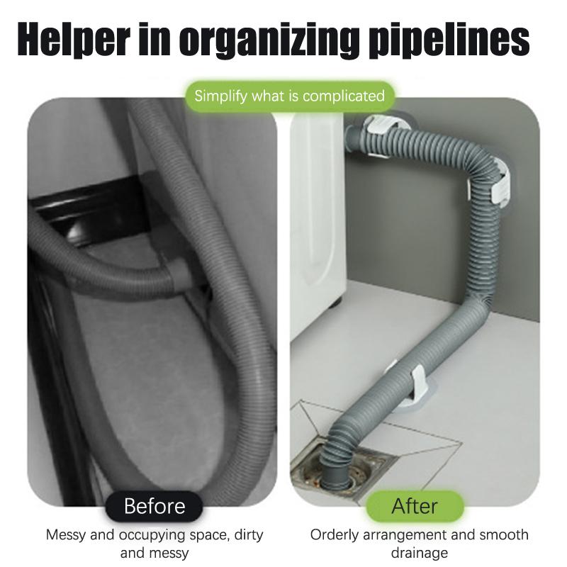 Держатель сливного шланга стиральной машины Самоклеящийся Без перфорации Бытовой Барабанная стиральная машина Выпускная труба Фиксирующая пряжка Хомут для трубы