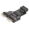 9-контактный USB-разветвитель 9-контактный на двойной 9-контактный встроенный USB2.0 разъем гнездо 1 на 2 штекер 0,3 метра