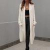 IHUASU Autumn and Winter Women's Knitted Cardigan Loose Solid Colour Jumper