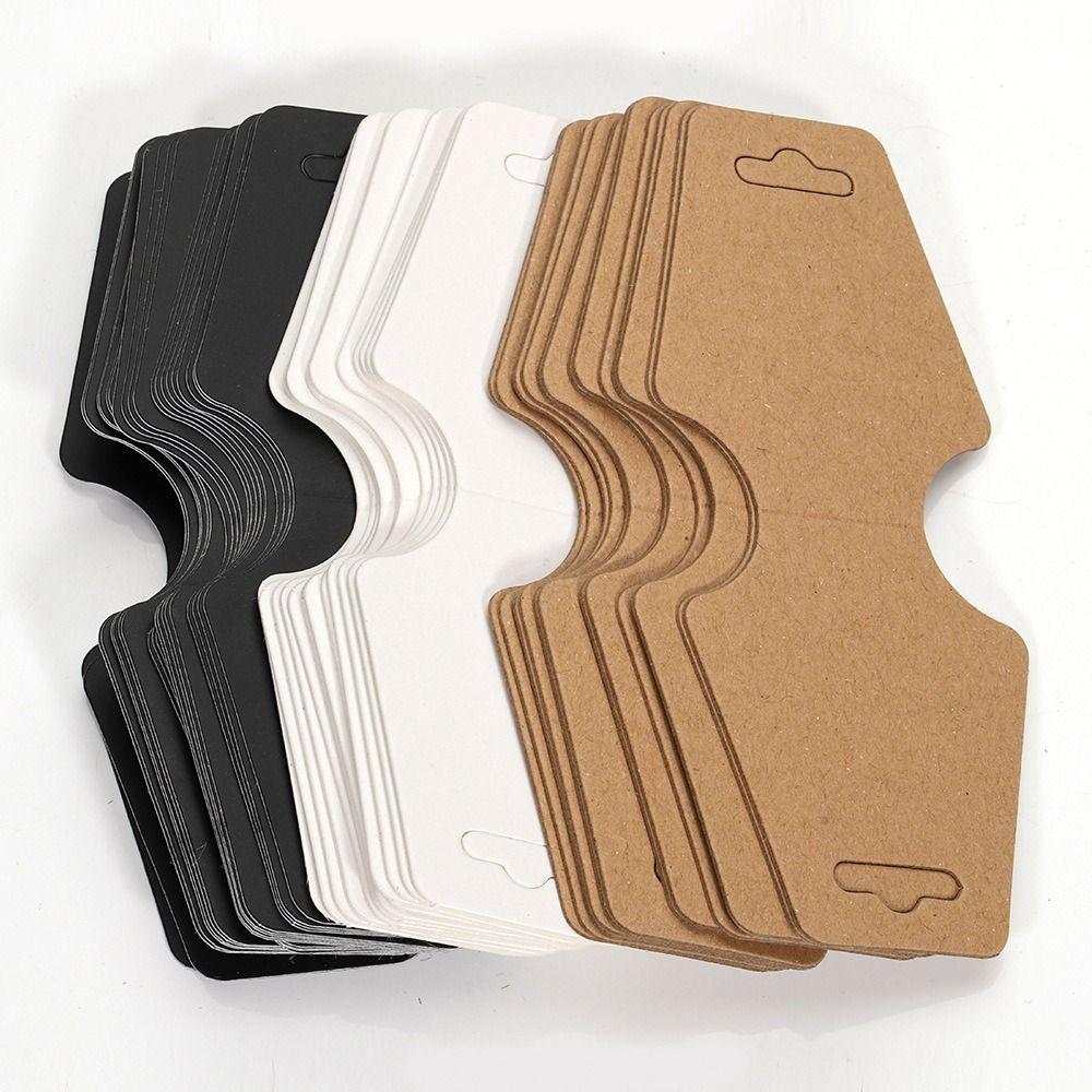 50 шт., картонный держатель для дисплея, многоцветная подвесная пустая бирка, упаковочная карточка для модных украшений