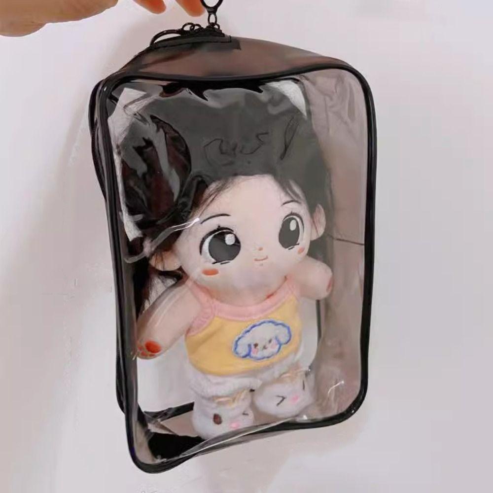 PVC Doll Display Bag Thicken Transparent Makeup Bag Multifunction Cosmetic Bag Girl