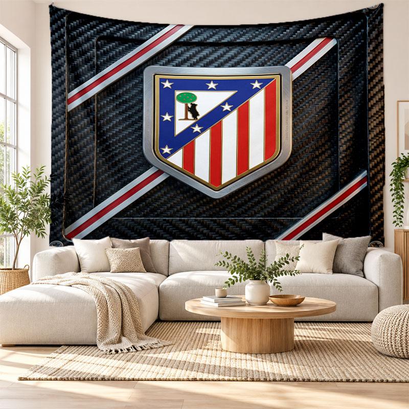 Atletico Madrid Wall Tapestry, Soft Fabric Wall Hanging, Decorative Backdrop For Bedroom Home Wall Art