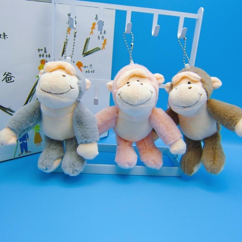 Adorable Plush Monkey Keychain Cute Cartoon Gorilla Backpack Pendant Soft Toy