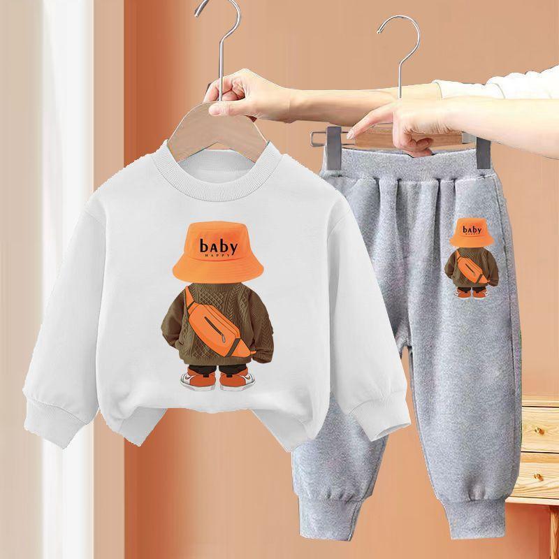 Комплект для отдыха для мальчиков и девочек, осень 2023, детский спортивный комплект с капюшоном для отдыха