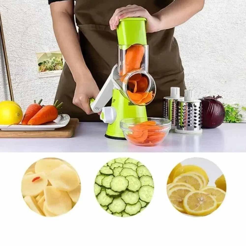 Stainless Steel Manual Rotary Vegetable Slicer Manual Rotary Kitchen Chopper  Home Cooking