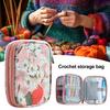 Сумка для хранения крючком, два отделения, сетчатые карманы, эластичные ленты, цветочный принт, портативная