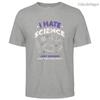 Mens Cotton I Hate Science Graphic T Shirt Street Casual Style Tee for Men and Women
