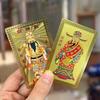 Chinese Feng Shui Copper God Of Wealth Card Buddha Amulets Card Prayer Gold Card Business Fortuna Treasure Lucky Home Decoration