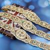 Gold Color Wedding Belt for Women Red&Green Crystal Metal Chain Adjustable Length