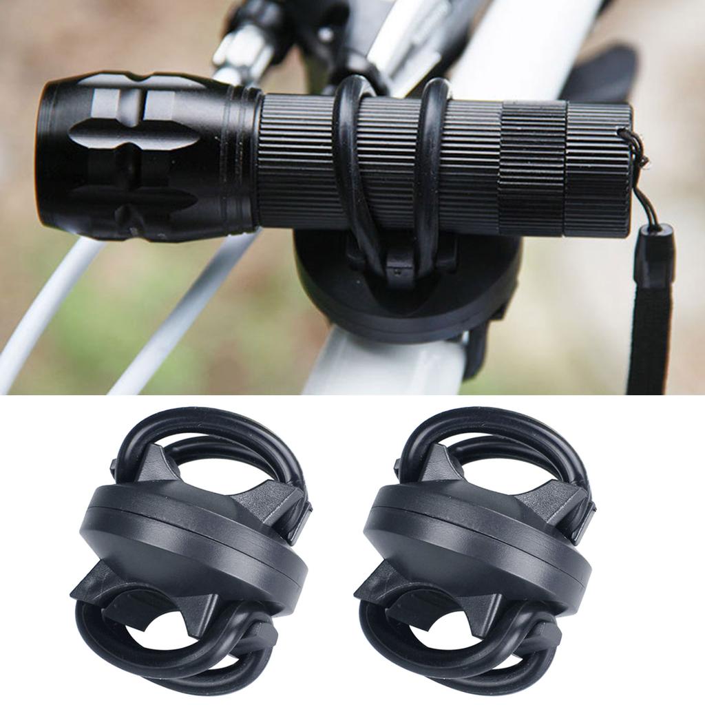 360 Rotation Grip LED Flashlight Torch Clamp Clip Mount Bike Torch Bracket Bicycles Light Lamp Band Strap Stand Holders