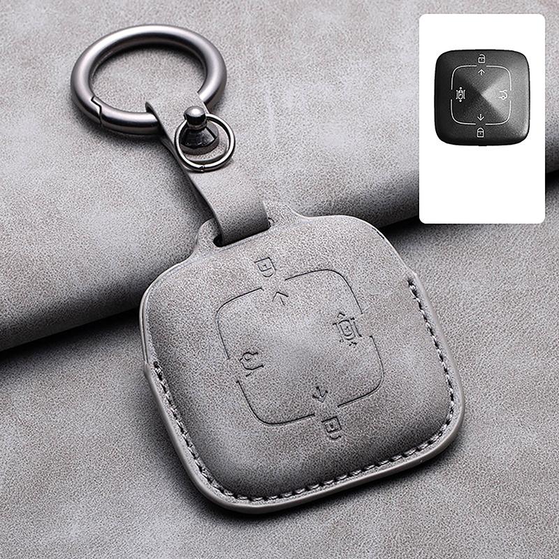 Кожаный чехол для автомобильного дистанционного ключа с 4 кнопками для Zeekr 001 X 2021 2022 2023 для Zeekr 001 009 с полной защитой, брелок для ключей