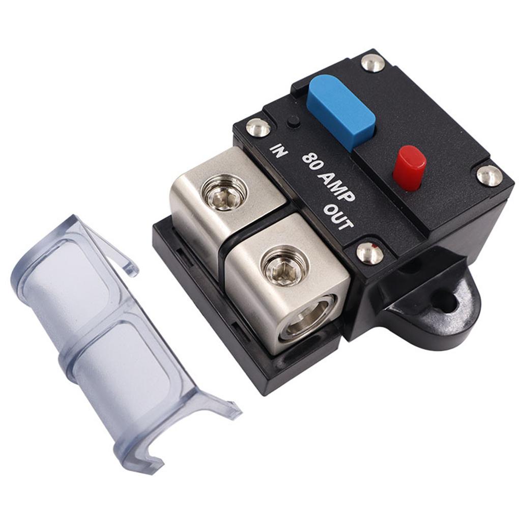 Resettable Circuit Breaker Self Recovery Circuit Breaker Button 50A 80A 100A 200A 250A 300A for Car Boat Audio Amps Protection