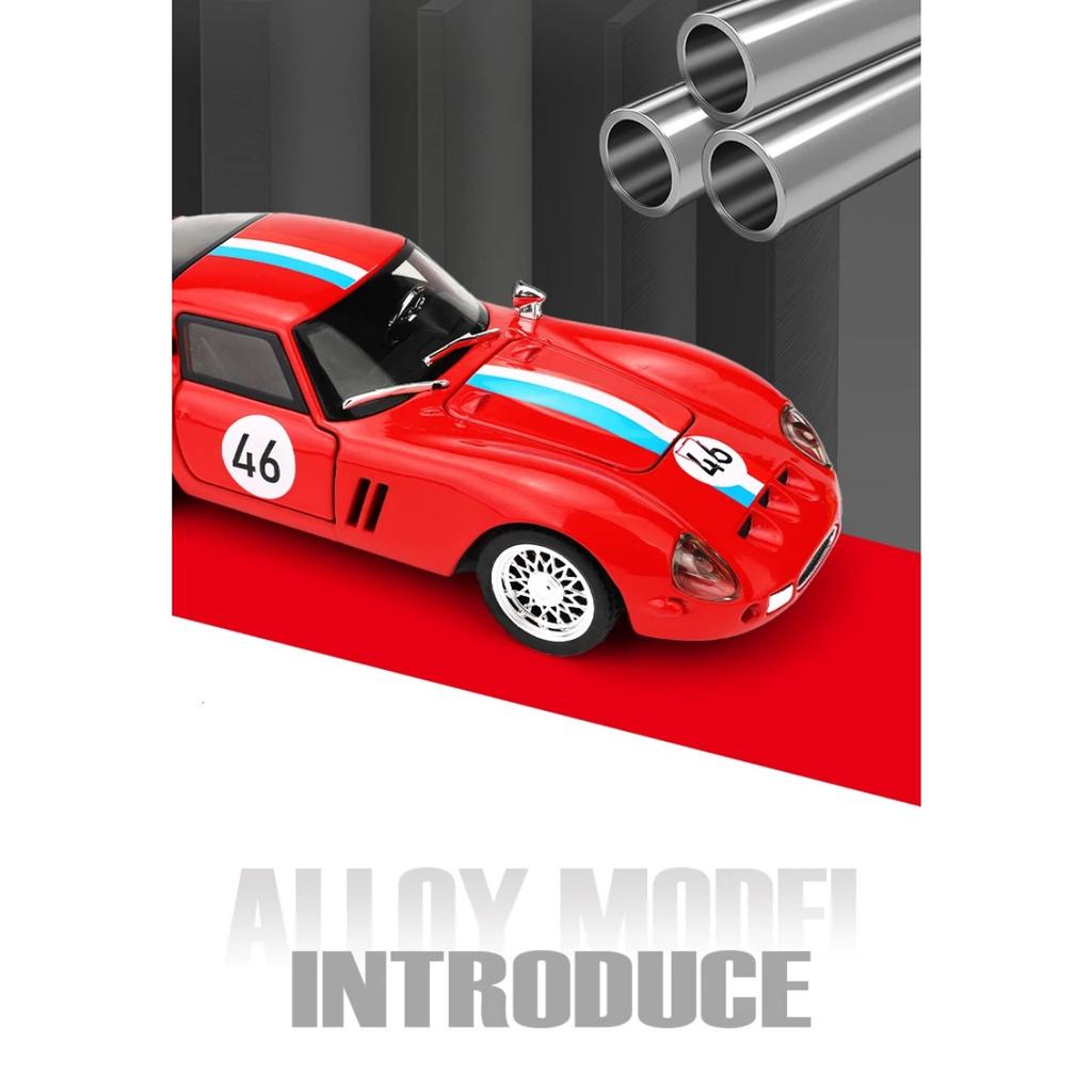 Масштаб 1/32 Ferrari 250 GTO Супер Спортивный Автомобиль Сплав Литой Модель Металл Высокая Симуляция Классический Сентимент Хобби Коллекционный Декоративный Подарок