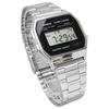 Casio Цифровые часы, Винтажная серия A158WEA-1, Металлический ремешок, Унисекс, Черные