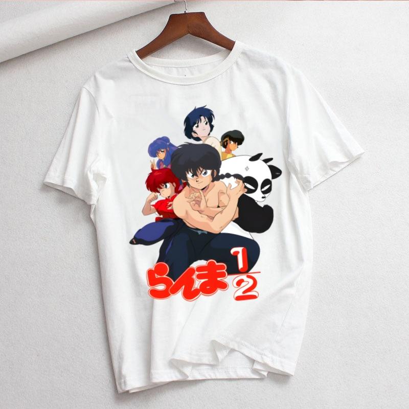 Ranma 12 ranma 12 Летняя Модная Рубашка Футболка с Принтом Женские Топы Базовые Футболки с Круглым Вырезом Забавные Футболки для Девочек