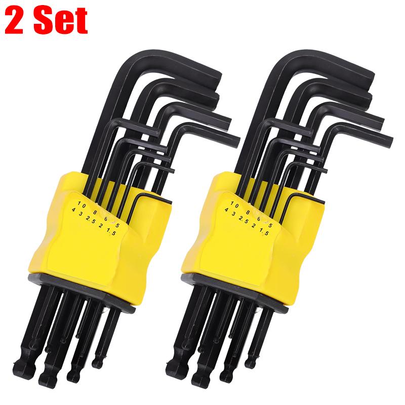 Набор шестигранных ключей Allen Hex Wrench Многоразмерный шестигранный ключ Метрический ключ для винтов с шестигранной головкой Автомобильный ремонт Машиностроение Г-образные шестигранные ключи