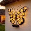 Decorative Metal Wall-Mounted Solar Light in the Shape of a Butterfly