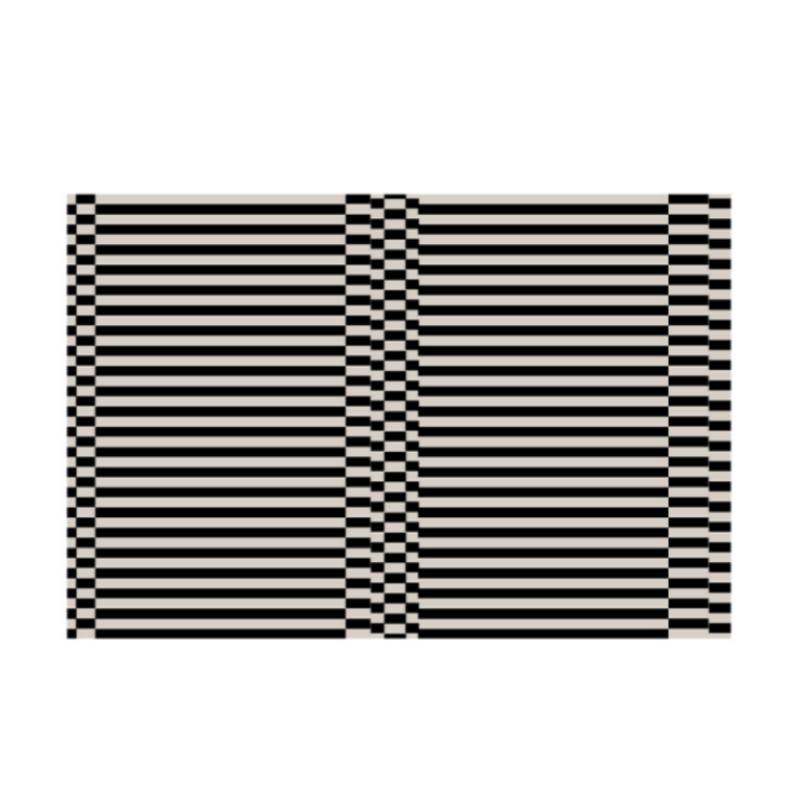 French Retro Bedroom Decor Stripe Carpet Minimalist Carpets for Living Room Home Art Plush Floor Mat Large Area Thickened Rug