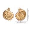 5 PCS Stainless Steel smirk Sun Launch Heart Pendant for Jewelry Connector Earring Making Supplies DIY Accessories Wholesale
