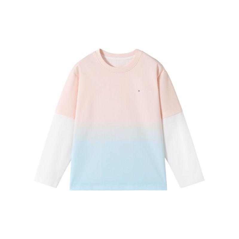 Navigare Italian Sailboat Girls' T-Shirt Children's Outerwear Base Shirt New Round Neck Thin Top