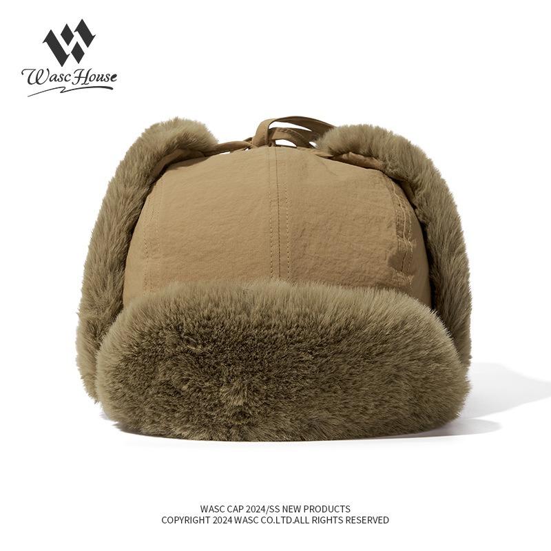 Autumn and Winter Men's and Women's Warm Ear Protectors, Fleece Thickened Outdoor Sports Waterproof and Cold-proof Skiing Flight Hats