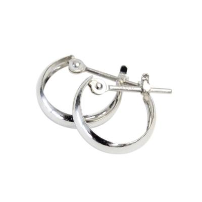 Серьги-кольца 3 мм x 10 мм Серьги Moon Серьги Moonshell Серьги Bullion Серьги Hoop [Jewelry Excellente] (Платина 900)