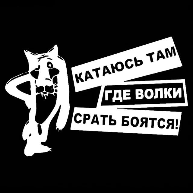 Смешные наклейки на машину 15X10 см интересные волки боятся дерьма виниловые наклейки на машину наклейка черная/серебристая автомобильный-стиль