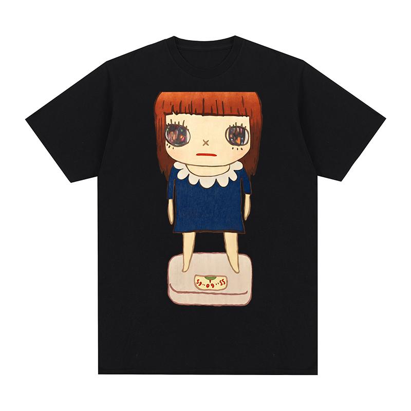 Yoshitomo Nara Weigh yourself Vintage Tshirt Art Cartoon Retro Aesthetic Movie Cotton Unisex T shirt New Tee Tshirt Womens Tops