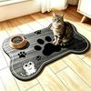 Мультяшный коврик для кормления домашних животных Коврик для миски кошки Собака Кошка Коврик для еды Нескользящий Пятноустойчивый Впитывающий Диатомовая земля Напольный коврик Противоуриновый коврик