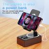 3-в-1 Bluetooth-динамик + внешний аккумулятор для телефона + складной держатель для телефона, беспроводная подставка для телефона с противоскользящими накладками для видеоконференций в прямом эфире