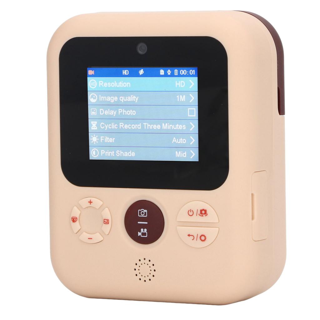 2.4in Kids Digital Instant Camera 1080P Photo Print Video Eye Protection HD Instant Camera with 6