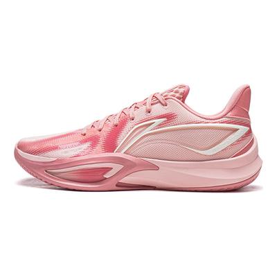 Li Ning Амортизирующие Скользкие Устойчивые к истиранию Дышащие Упругие Сцепление Низкие Баскетбольные Кроссовки Мужские Розовые ABAW007-2