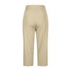 Women's Fashionable Solid Color Button Pocket Pants With Split Hems High Waist Sports Yoga Casual Cropped Pants