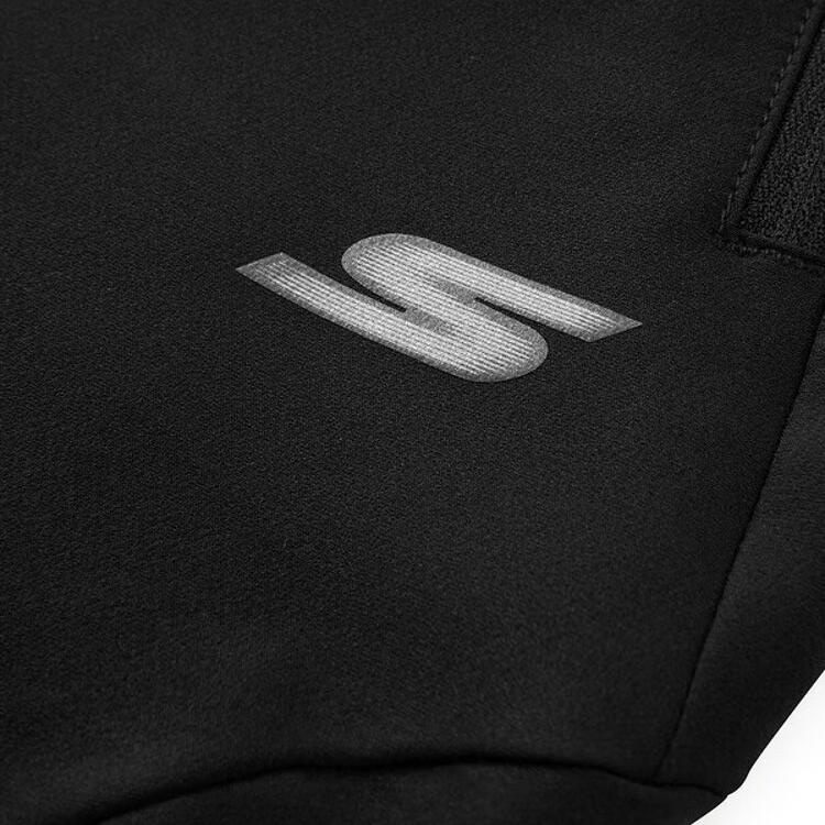 Skechers Серия 'Комфортный Спорт' Однотонные Повседневные Дышащие Универсальные Вязаные Спортивные Брюки Мужские низ Carbon-Black P424M005-0018