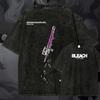 BLEACH Senbonzakura Bankai Short Sleeve T-Shirt Anime Manga Vintage Washed Graphic Print Sword Katana Men Women Youth