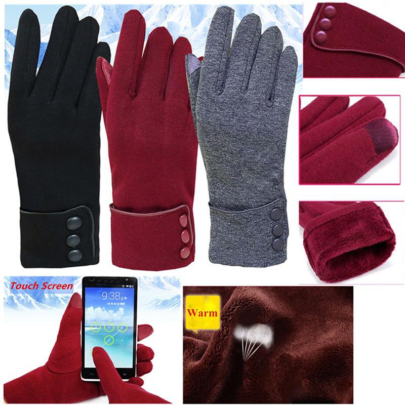 Women Plush Gloves Autumn Winter For Fitness Mujer PhoneTouch Screen Wrist Mittens Heated Gloves
